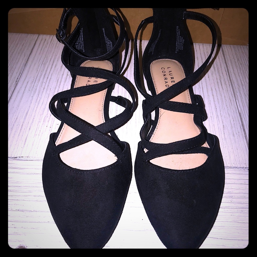 Lauren Conrad Black Flats NWOT